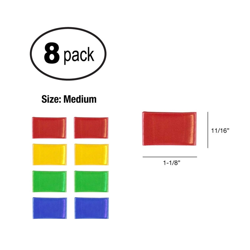 Lucky Line Colorful Key Bands - Key Identifiers Medium, 8 Pack (17108) - Image 4